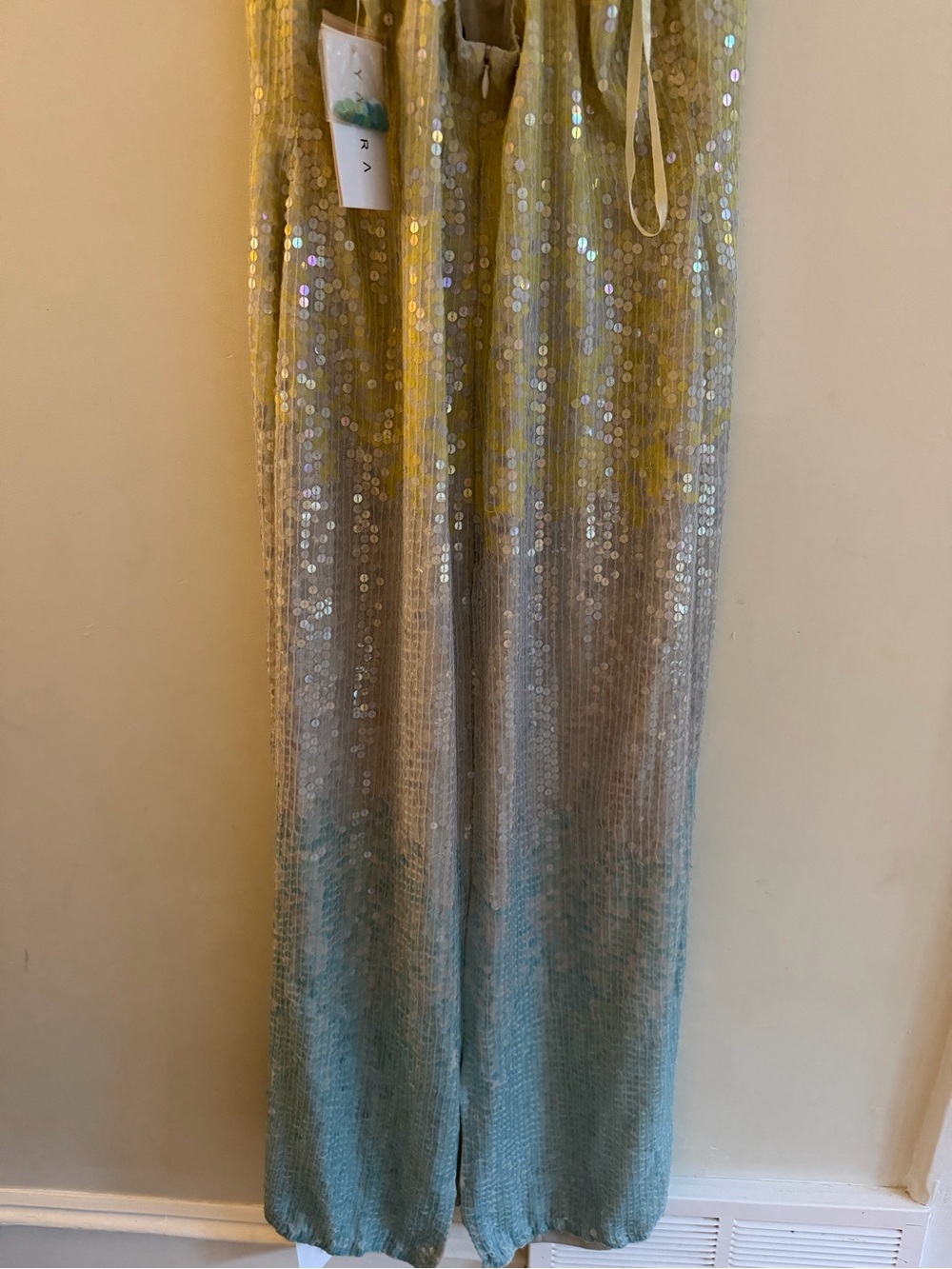 YAURA Kitan Dress Ombre Sequin Midi Dress Black Tie Cocktail Wedding Guest - Picture 7 of 9